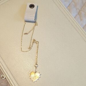 Anthropologie Gold Heart Necklace